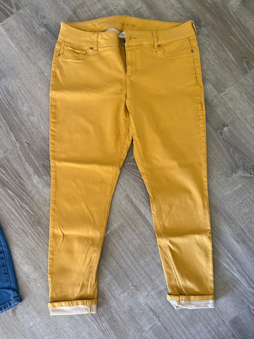Maurices Mustard Yellow High-Rise Skinny Pants